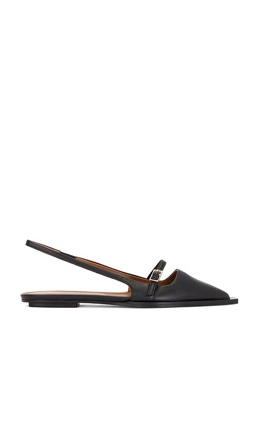 Cortina Black Nappa Flats