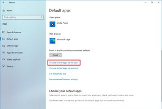 Windows 10 default apps settings