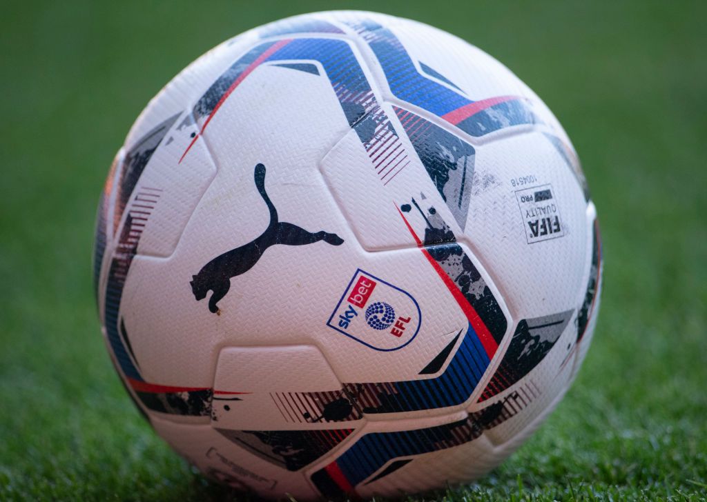 The official Puma Carabao Cup match ball during the Carabao Cup Semi Final First Leg match between Chelsea and Tottenham Hotspur at Stamford Bridge on January 5, 2022 in London, England.