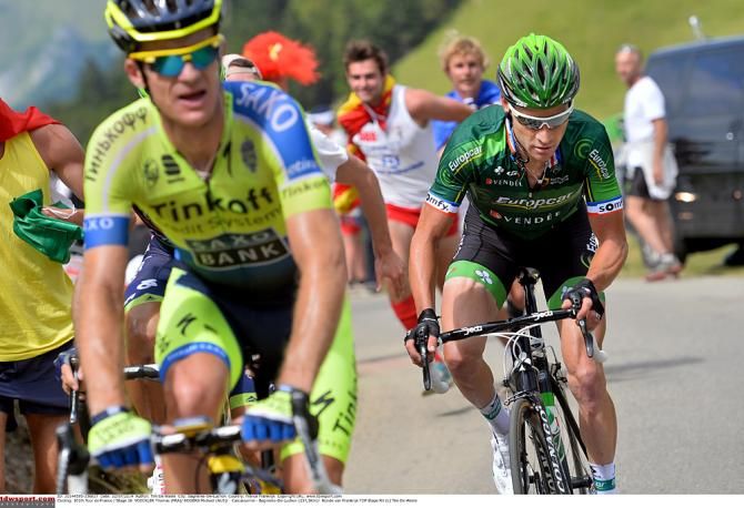 Michael Rogers and Thomas Voeckler squared off on the final kilometers