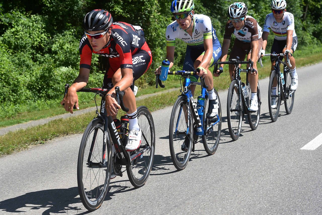 Sylvan Dillier (BMC) leads the breakaway