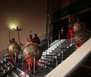 Spartan soldiers guarded the
