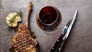 Steak and wine