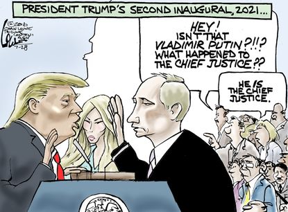 Political cartoon U.S. World Putin Donald Trump