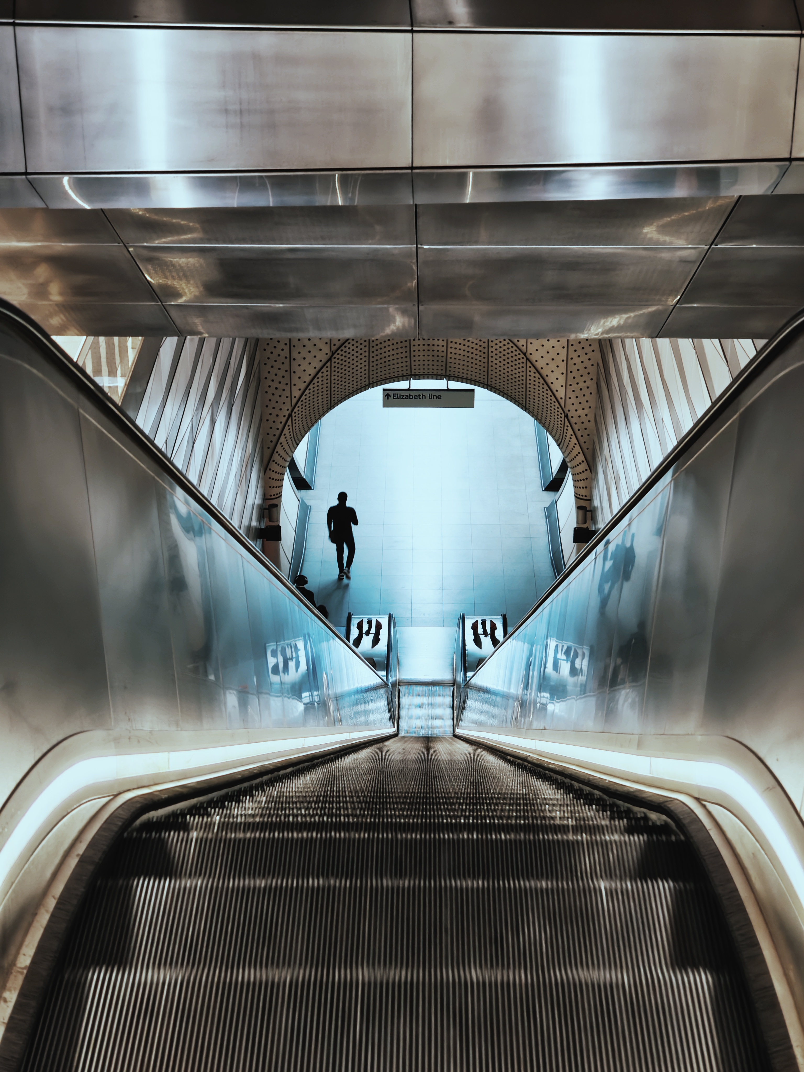 Escalator in a London Underground station