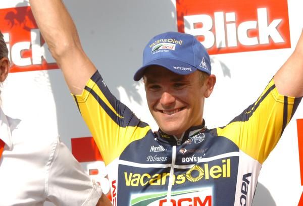 Borut Bozic (Vacansoleil) was all smiles on the podium