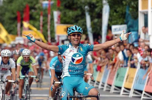 Xavier Florencio (Bouygues Telecom) after crossing the line