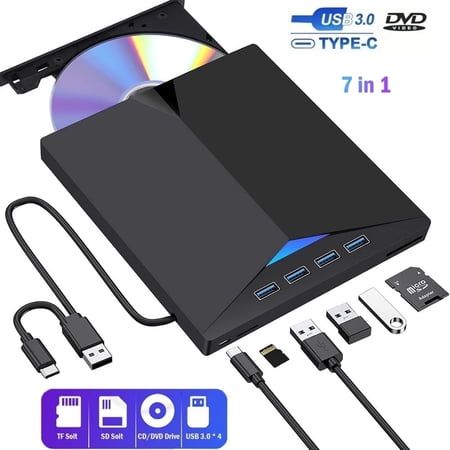 External CD/DVD Drive and Dock for Laptop