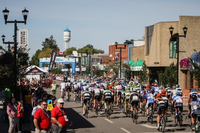 Today's stage rolls out of Wetaskiwin