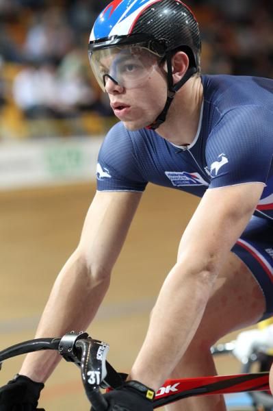 Kevin Sireau awaits his sprint match start