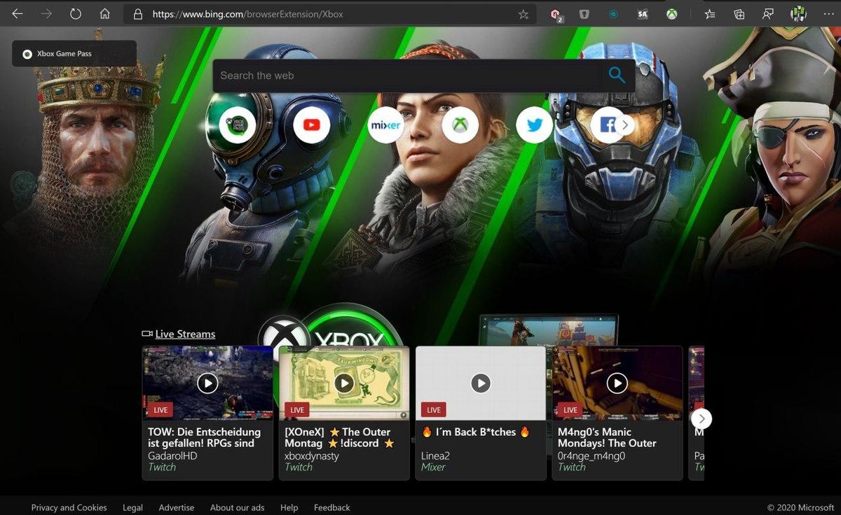 Gears 5 New Tab Extension