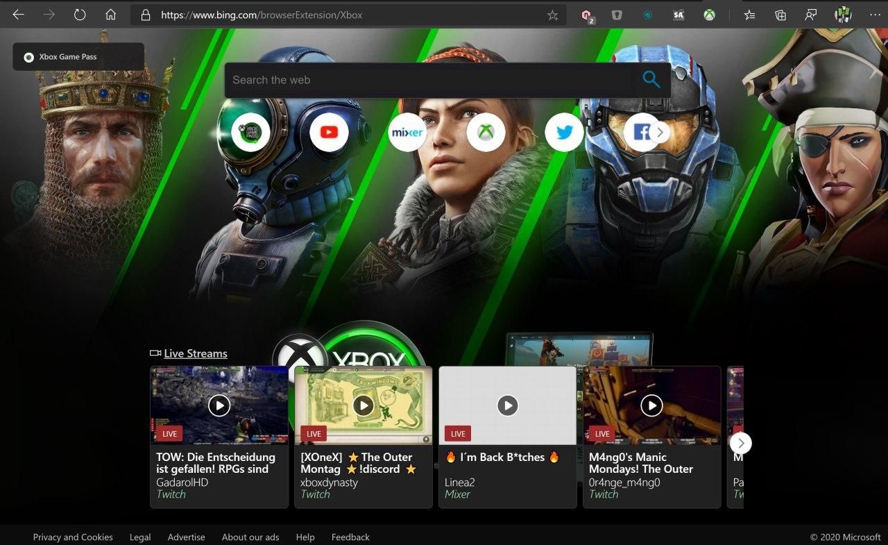 Gears 5 New Tab Extension