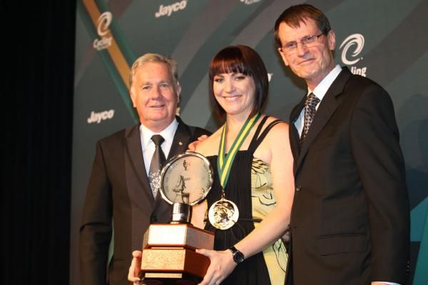 Meares collects the Oppy Medal