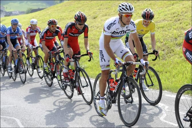World champion Philippe Gilbert (BMC) in action at the Tour de Suisse