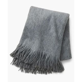 gray plush throw blanket