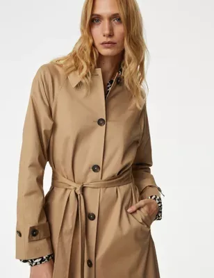 Cotton Rich Belted Longline Trench Coat