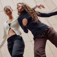 women wearing the lululemon dance studio pant