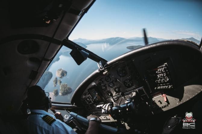Harbour Air provides the planes and teaches about cornering.