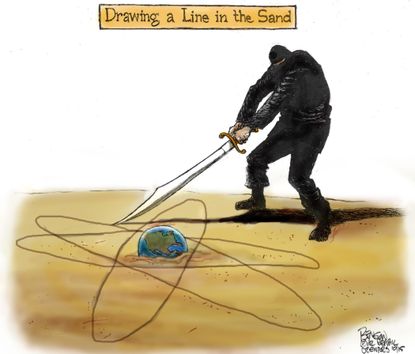 Editorial cartoon World ISIS Territory