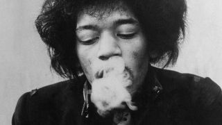 Jimi Hendrix smoking 