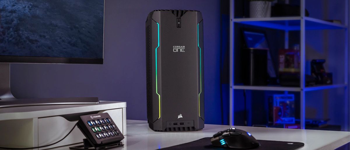 Corsair one i300 on desk