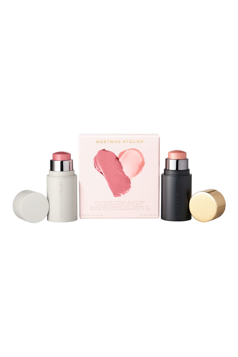 Petite Baby Cheeks Blush &amp;amp; Lit Up Highlight Stick Duo $52 Value