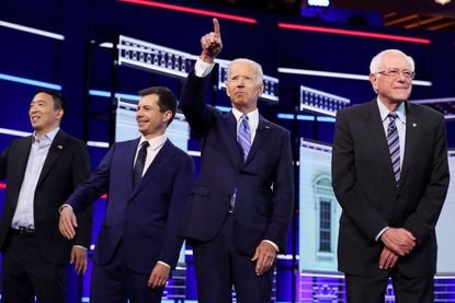 Pete Buttigieg, Joe Biden and Bernie Sanders. 