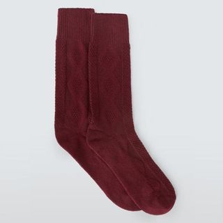 burgundy socks