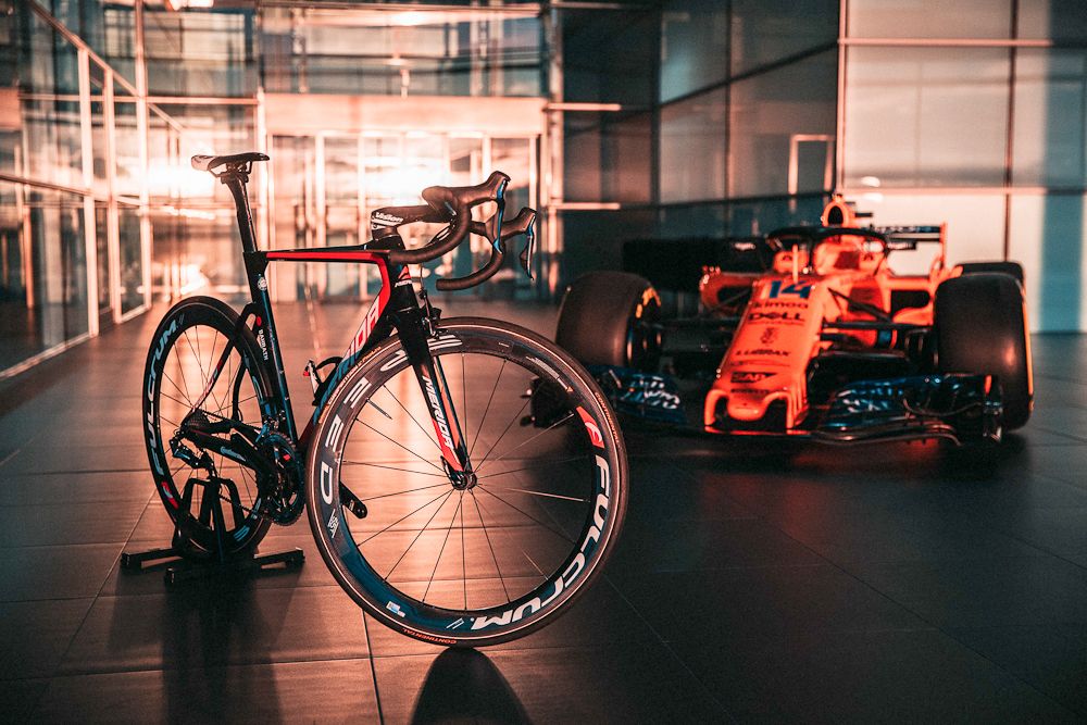 The Bahrain-Merida team bike for 2019