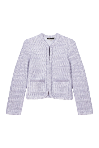 Maje Tweed-Look Knit Cardigan