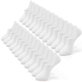 Idegg No Show Socks Women and Men 12 Pairs Casual Low Cut Anti-Slid Athletic Socks With Non Slip (as1, Numeric, Numeric_5, Numeric_9, Regular, Regular, 12 White)