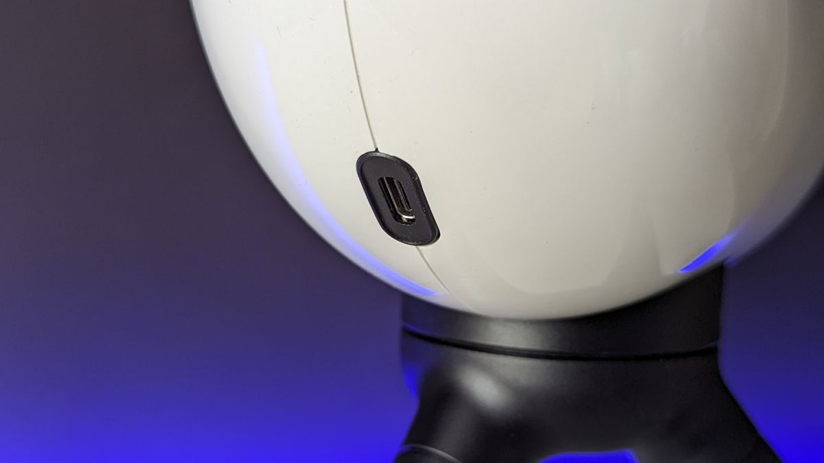 A close-up of the Vespera II USB-C port