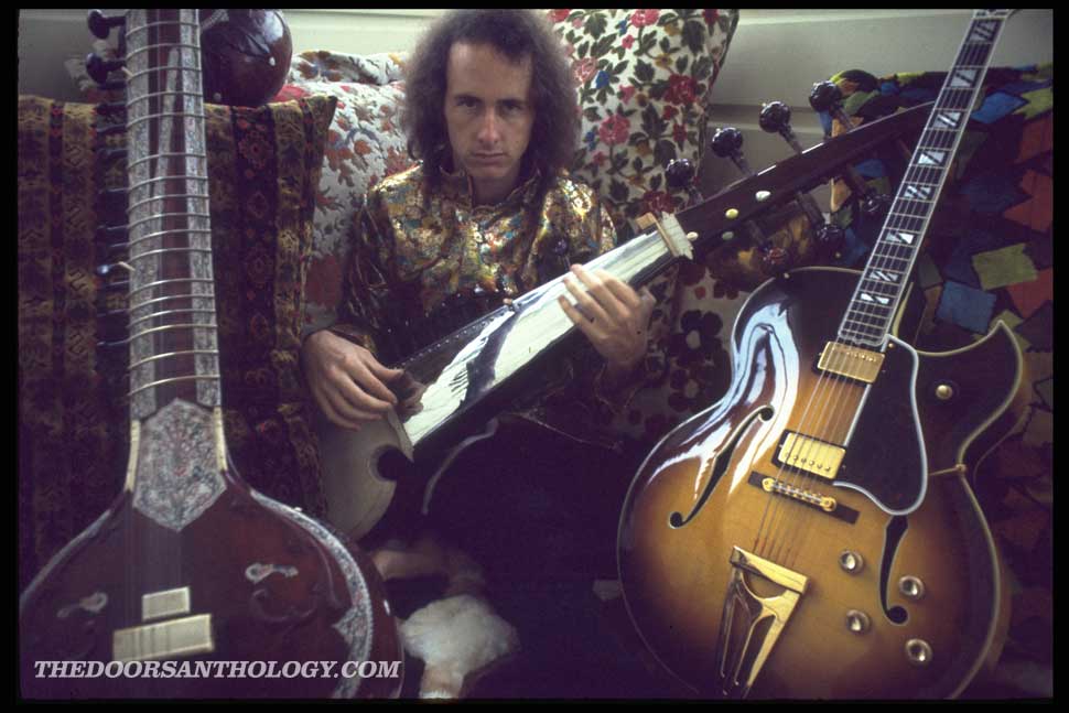 Robby Krieger playing a Sitar