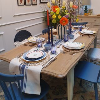 A set dining table from the John Lewis spring/summer 2024 preview