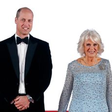 Prince William and Queen Camilla at the "No Time To Die" World Premiere in London on September 28, 2021.