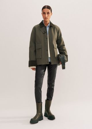 Oversized Waxed Cotton Country Jacket