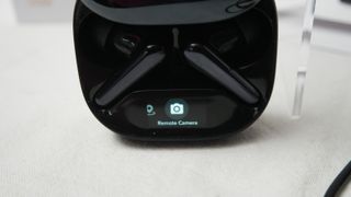 Soundcore Liberty 4 Pro showing smart screen Remote Camera menu