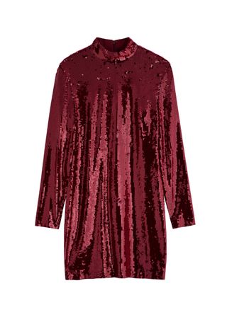 Stylee Sequin-Embellished Mini Dress