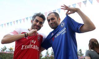 Chelsea and Arsenal Fans in Baku