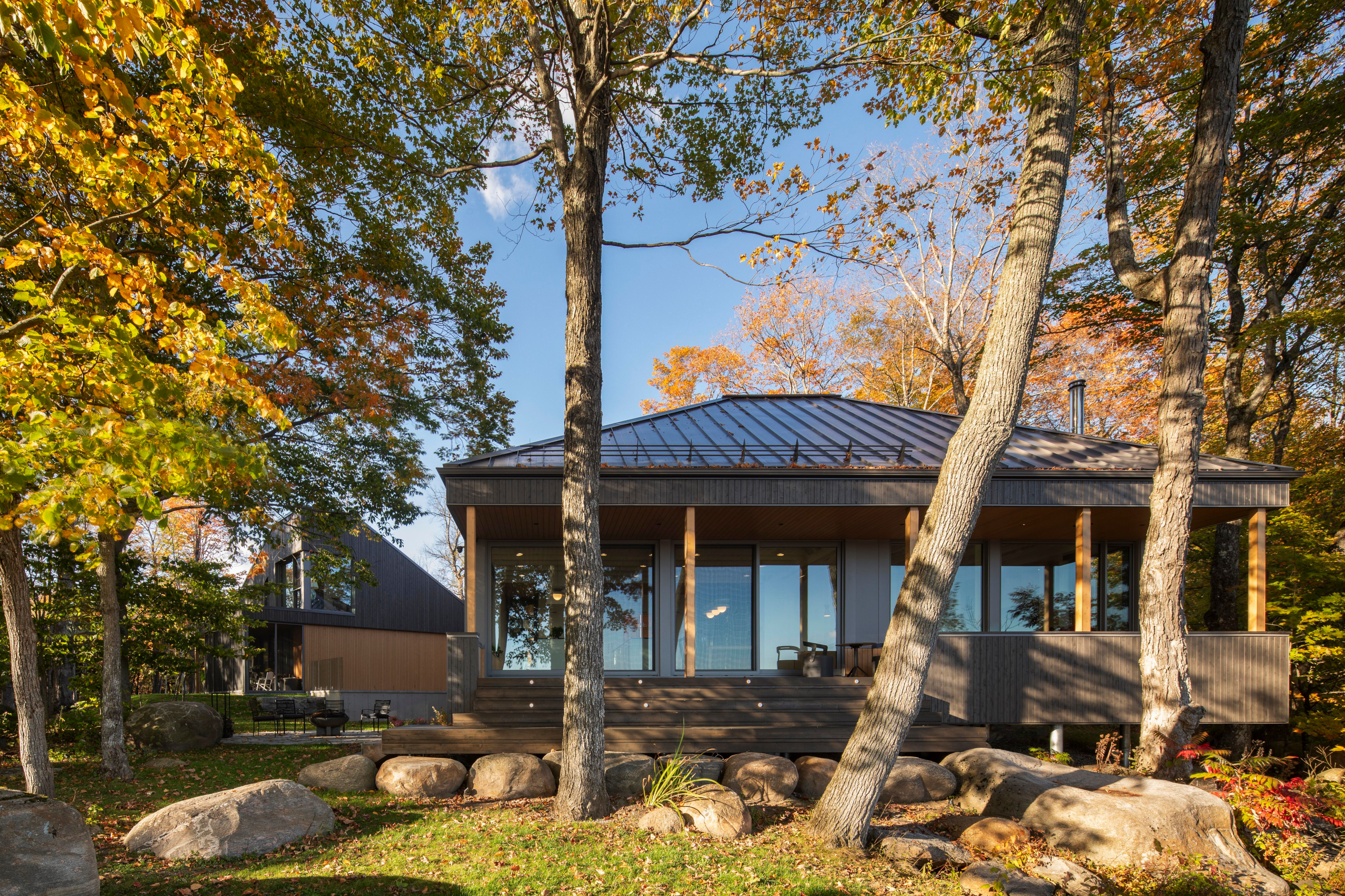 The original cottage has been refurbished and joined by two new structures