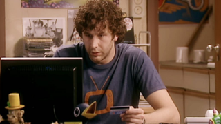 Chris O'Dowd as Roy in The IT Crowd