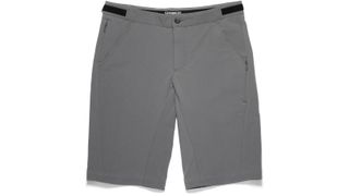 Chrome Industries Sutro shorts in grey on a white background