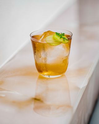 Cocktail served at Claridge’s Painter's Room bar