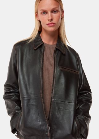 Kate Burnished Leather Jacket