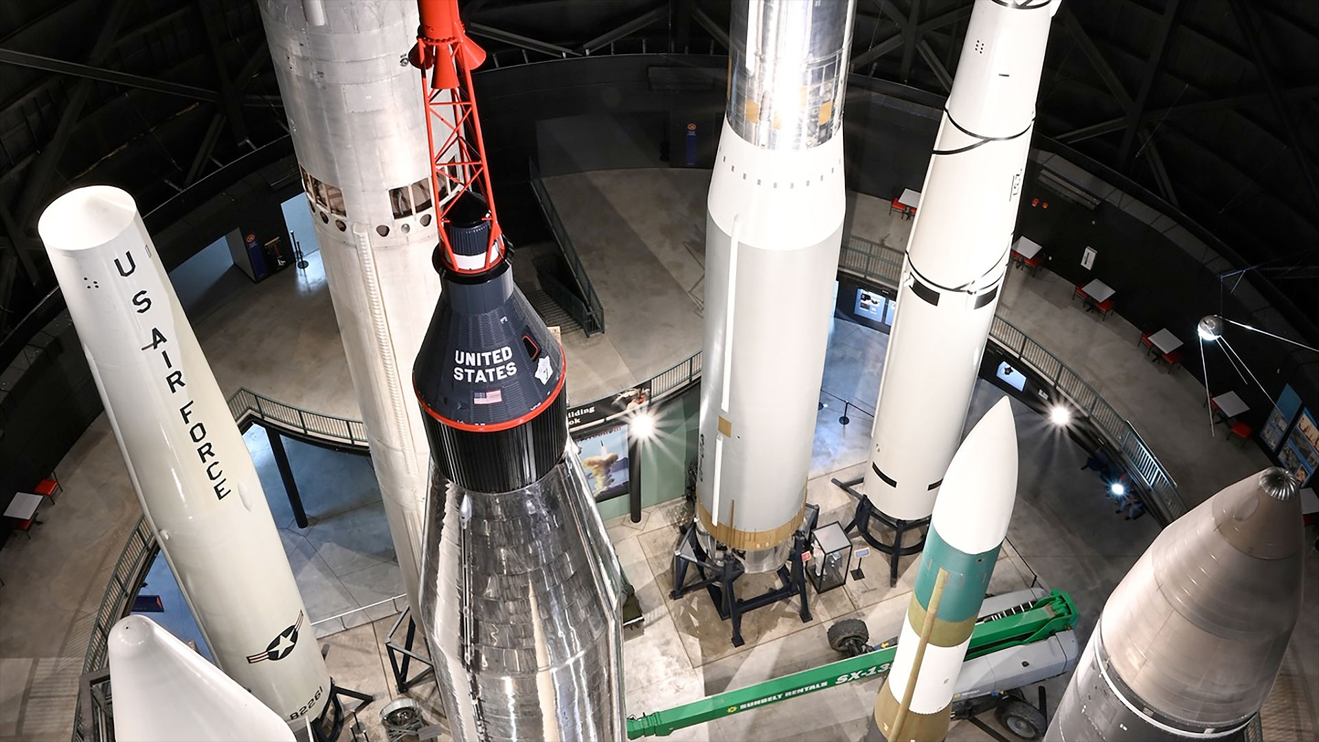 Restored Atlas rocket erected on display as Mercury astronaut’s ride to orbit Space