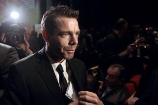 2011 Tour champion Cadel Evans was dressed to the nines for the 2012 route presentation.