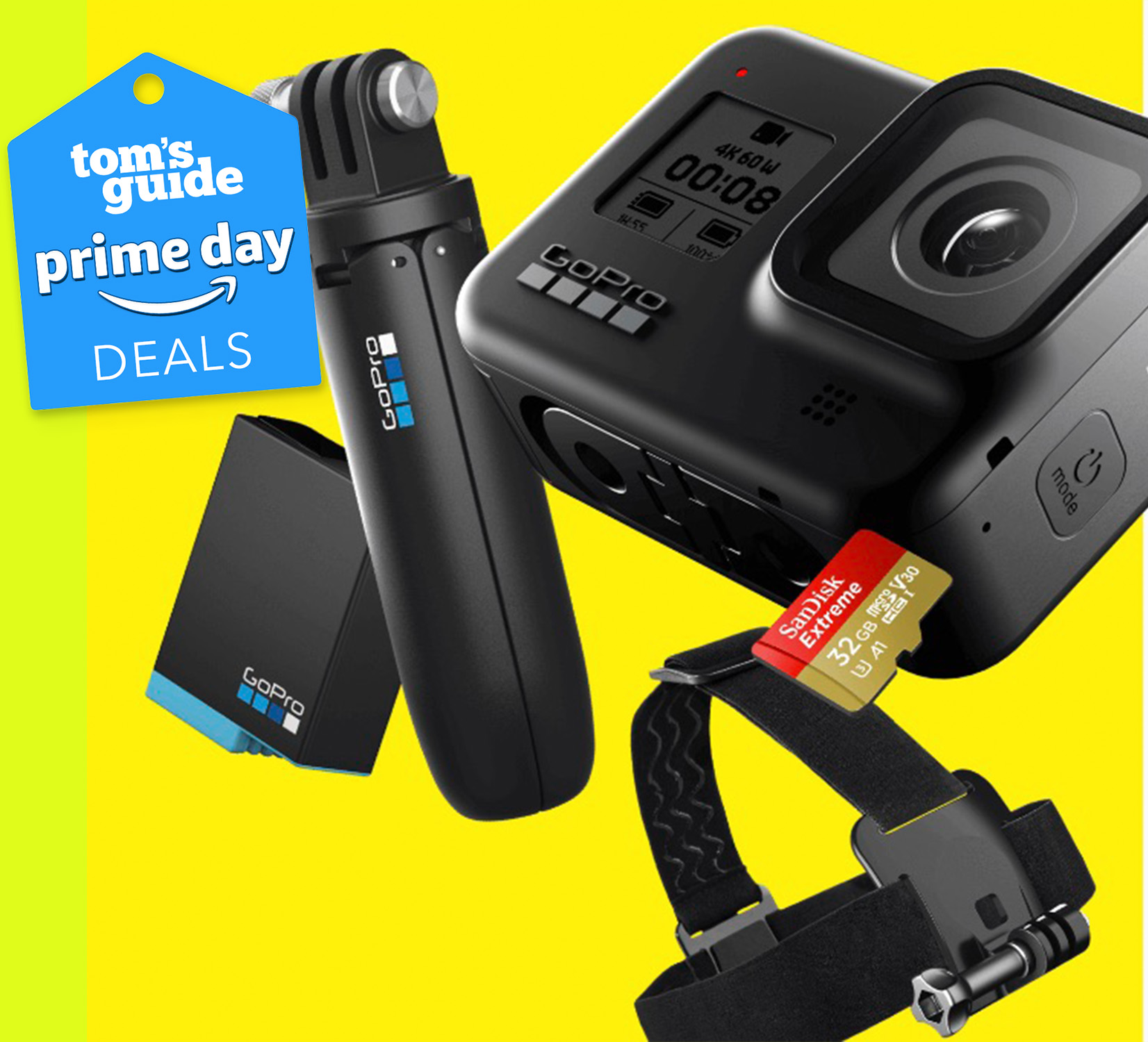 Image of GoPro Hero8 Bundle with Prime Day Tag