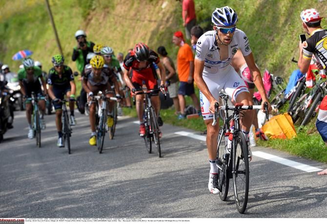 Thibaut Pinot on a climb
