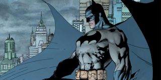 Batman keeping watch above Gotham City