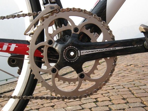 The Chorus CT crankset provided plenty of gears for scaling veritable walls.